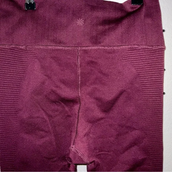 Athleta Halasana Seamless 7/8 Aubergine Burgundy Leggings Medium - Picture 5 of 6